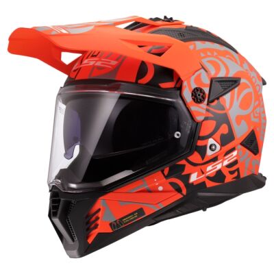 LS2 MX702 PIONEER II-06 RANGI adventure helma oranžová vel.M